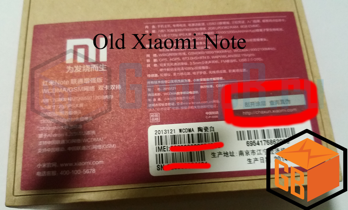Xiaomi note fake