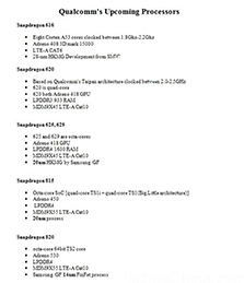 qualcomm SoC 2015